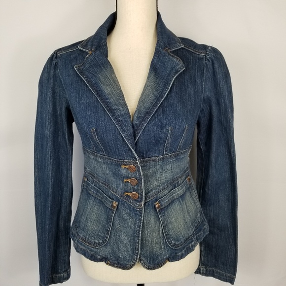 Rampage Jackets & Blazers - Vintage Distressed Rampage Denim Blazer